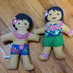 Hawaiian Themed Plush Dolls